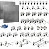 Triton Products 24in Wx24in H 304 Stainless Steel 18-Gauge Steel Square Hole Pegboards 2, 46pc Stainless LocHook LB1-SKit